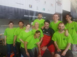 Nuestros alumnos hacen prácticas de quiromasaje en eventos deportivos. Curso de quiromasaje